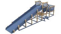 Зимняя деревянная заливная горка Выше всех Ледянка 2 (покрытие маслом)